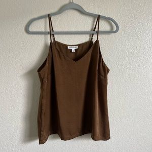 Silky brown camisole by Prologue. Size medium